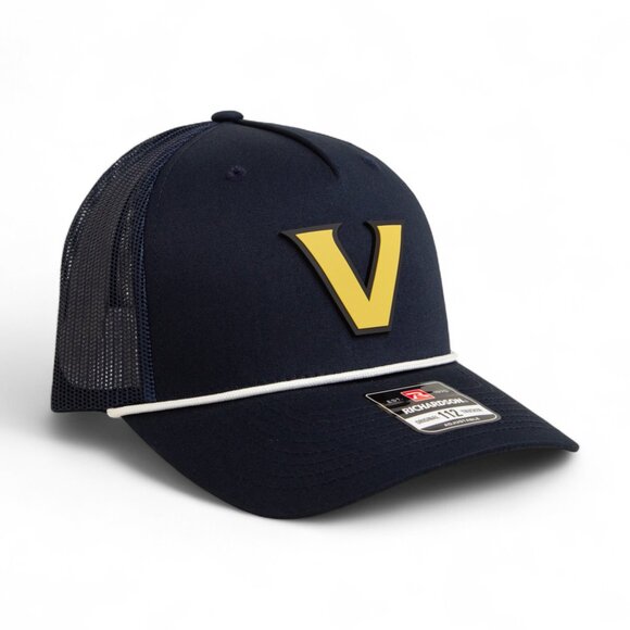 Vanderbilt Commodores Gold 3D Snapback Trucker Rope Hat- Navy/ White - Picture 1 of 3